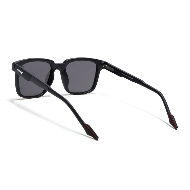 Matira | Black & Red Square Polarized Sunglasses | PMG7413