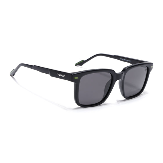 Matira | Black & Green Square Polarized Sunglasses | PMG7414
