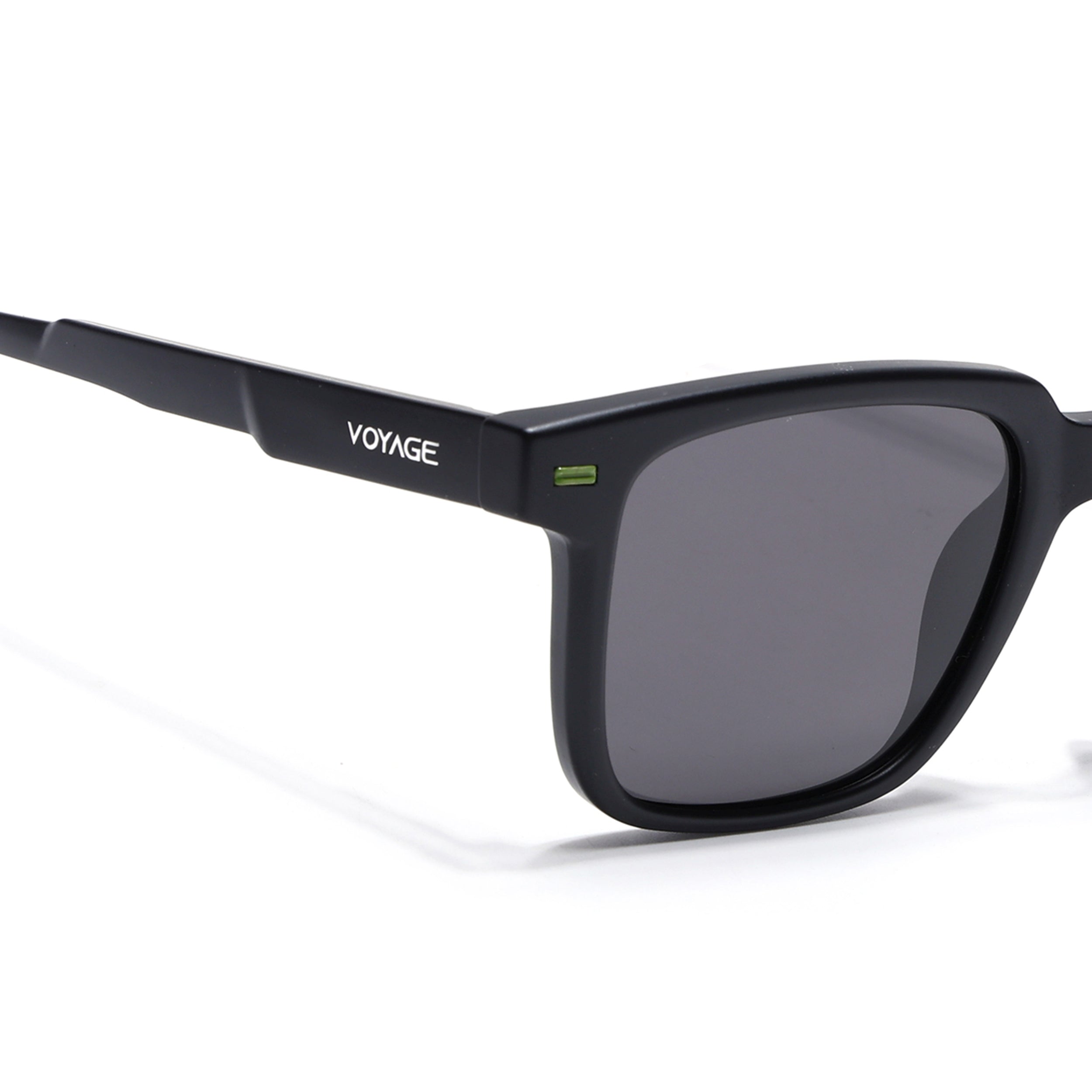 Matira | Black & Green Square Polarized Sunglasses | PMG7414