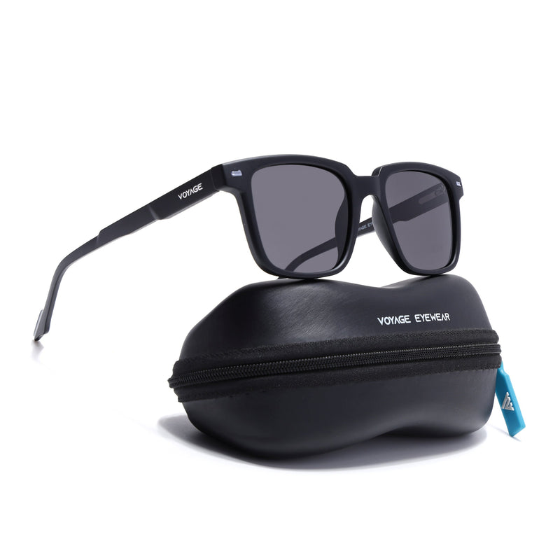 Matira | Black & White Square Polarized Sunglasses | PMG7415