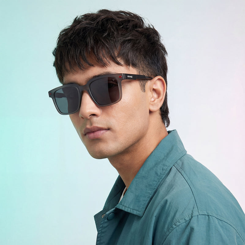 Matira | Grey Square Polarized Sunglasses | PMG7416