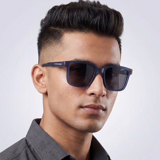 Matira | Blue Square Polarized Sunglasses  | PMG7417