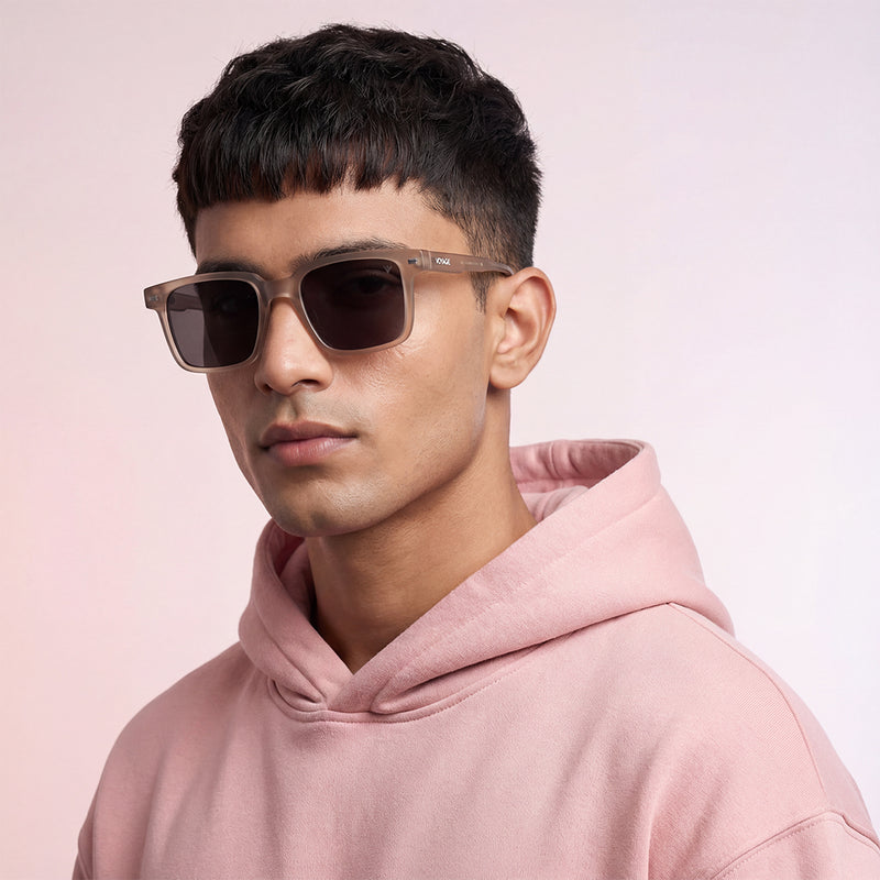 Matira | Brown Square Polarized Sunglasses  | PMG7418