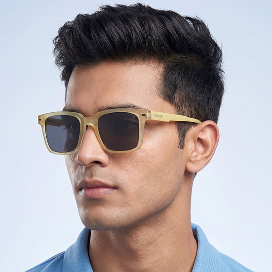 Matira | Yellow Square Polarized Sunglasses  | PMG7419