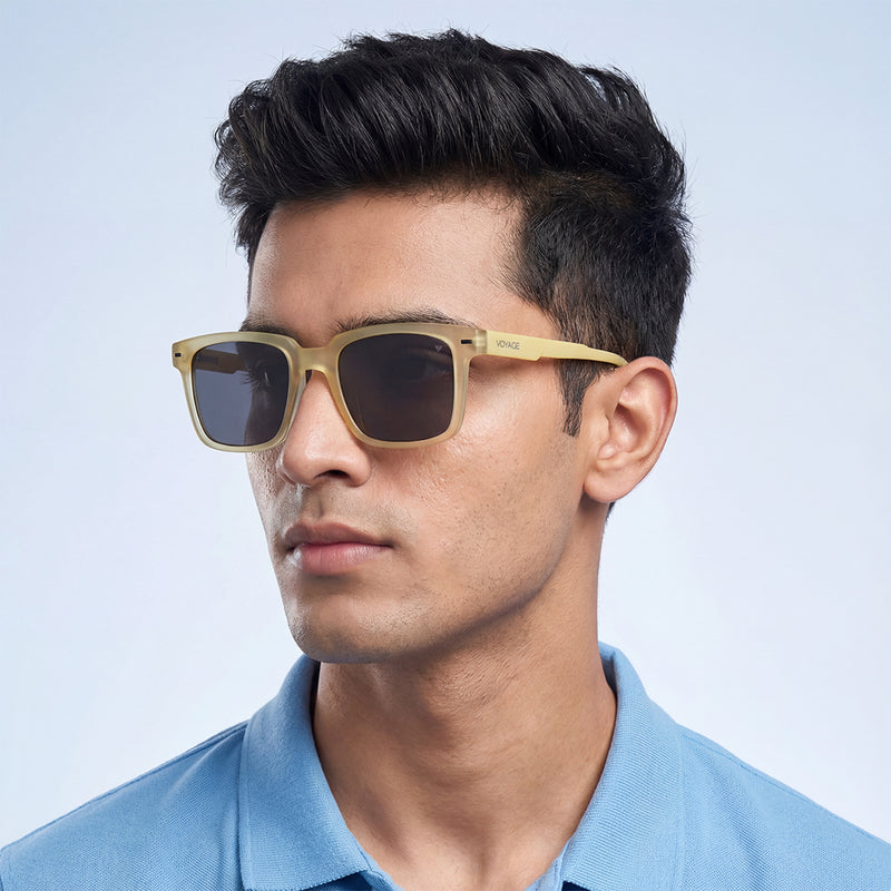 Matira | Yellow Square Polarized Sunglasses  | PMG7419