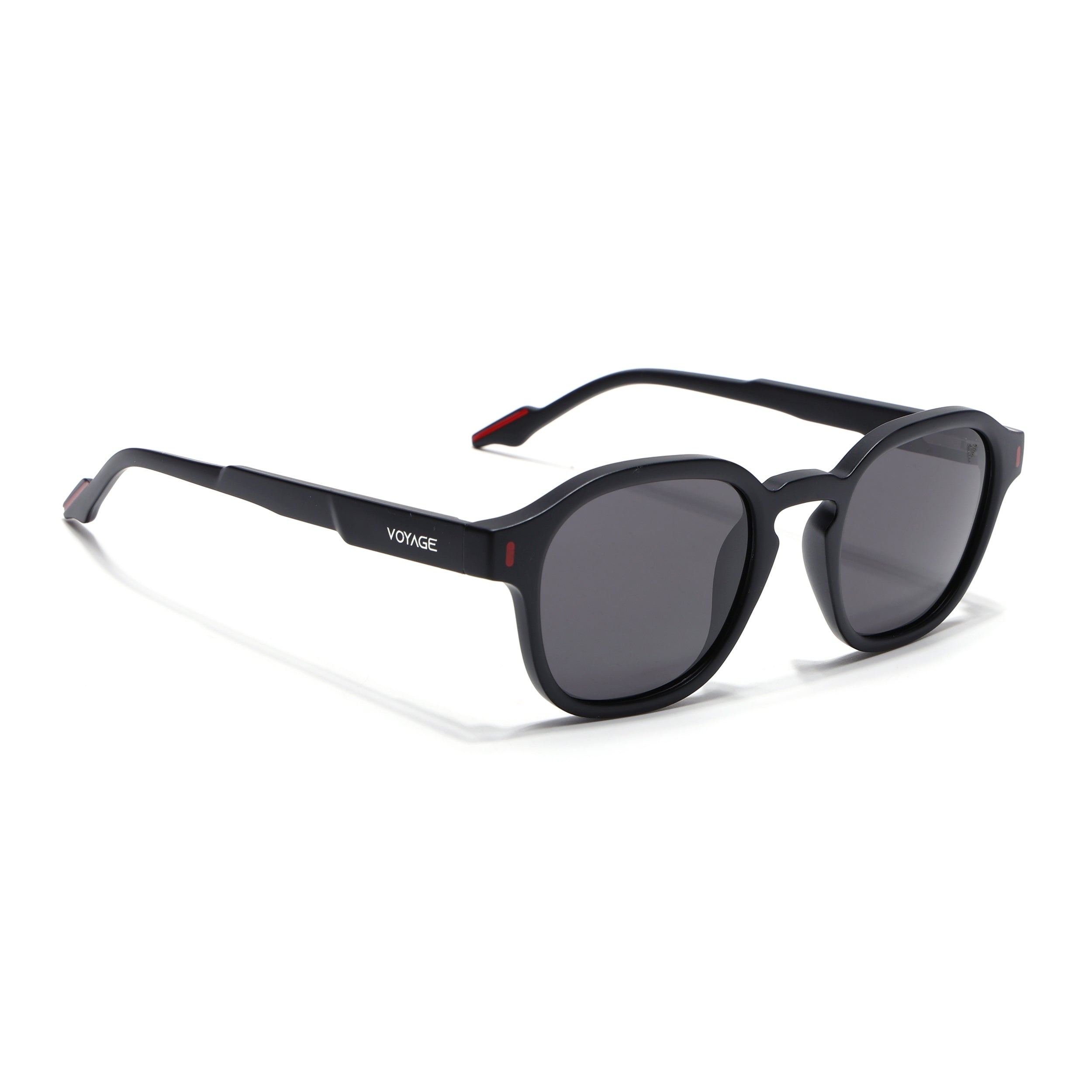 Matira | Black & Red Wayfarer Polarized Sunglasses  | PMG7421