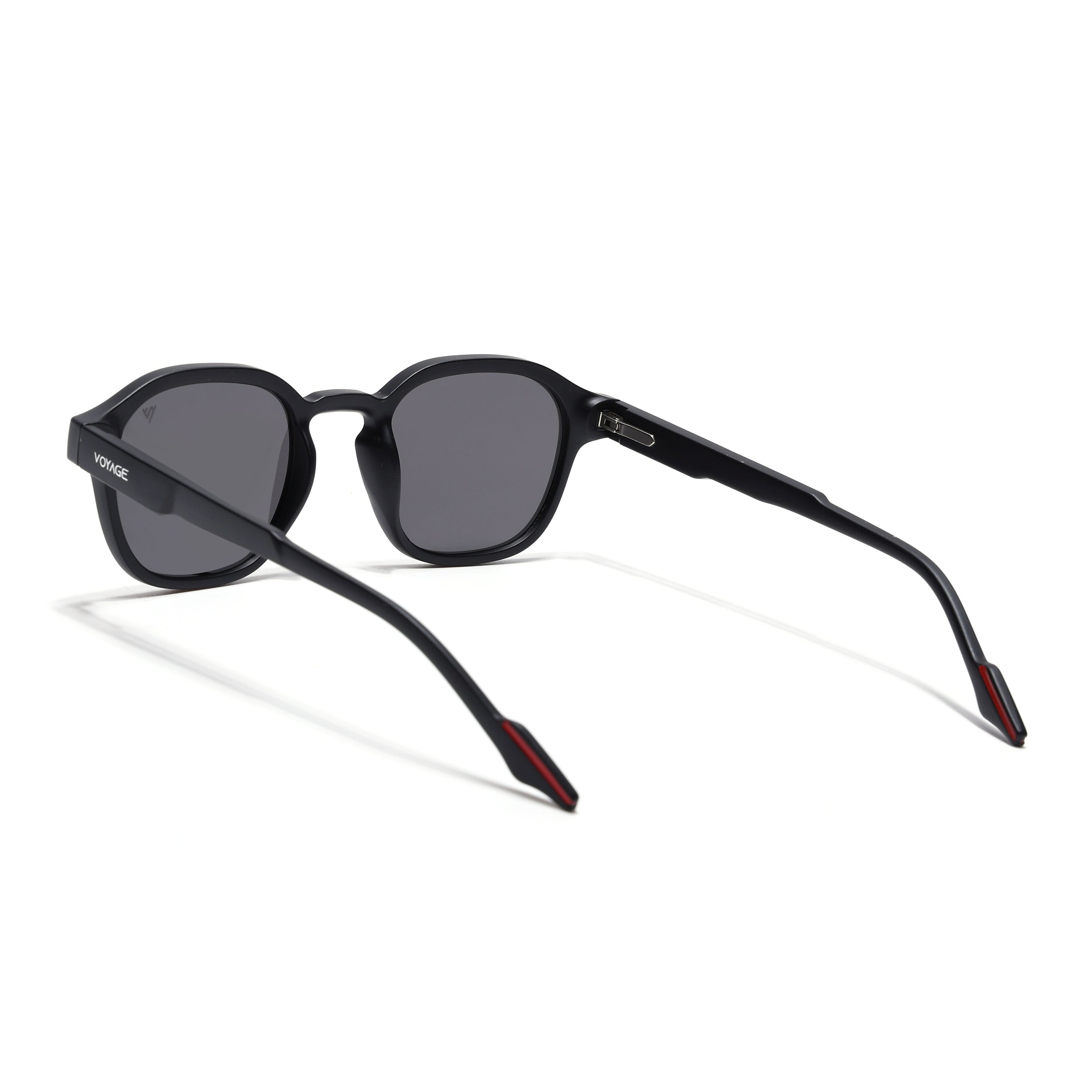 Matira | Black & Red Wayfarer Polarized Sunglasses  | PMG7421