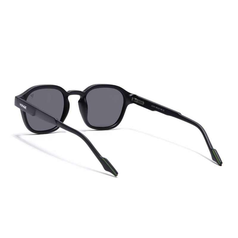 Matira | Black & Green Wayfarer Polarized Sunglasses | PMG7422