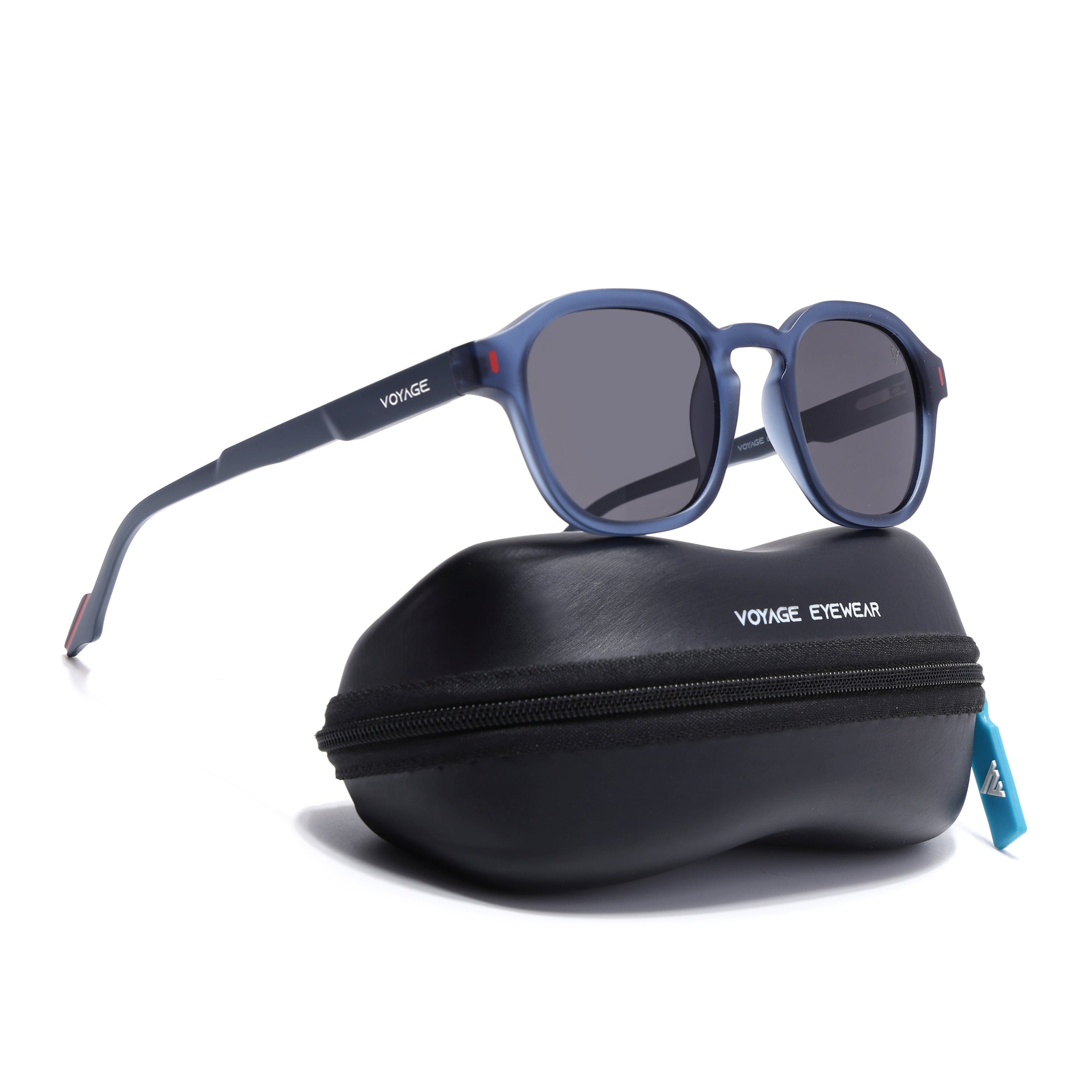 Matira | Blue Wayfarer Polarized Sunglasses | PMG7425