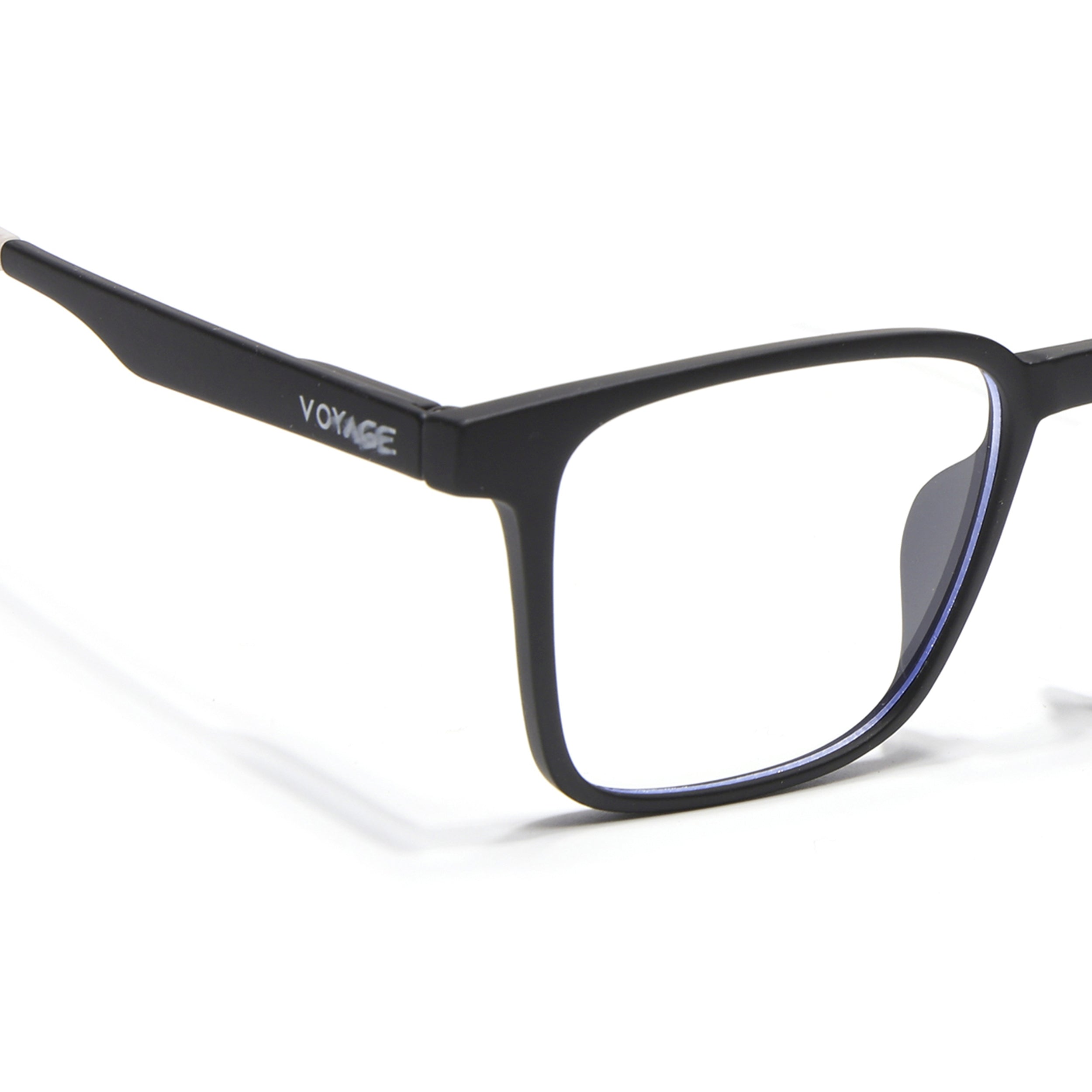 Voyage Air Black Square Eyeglasses for Men & Women (T001FMG7172-C1)