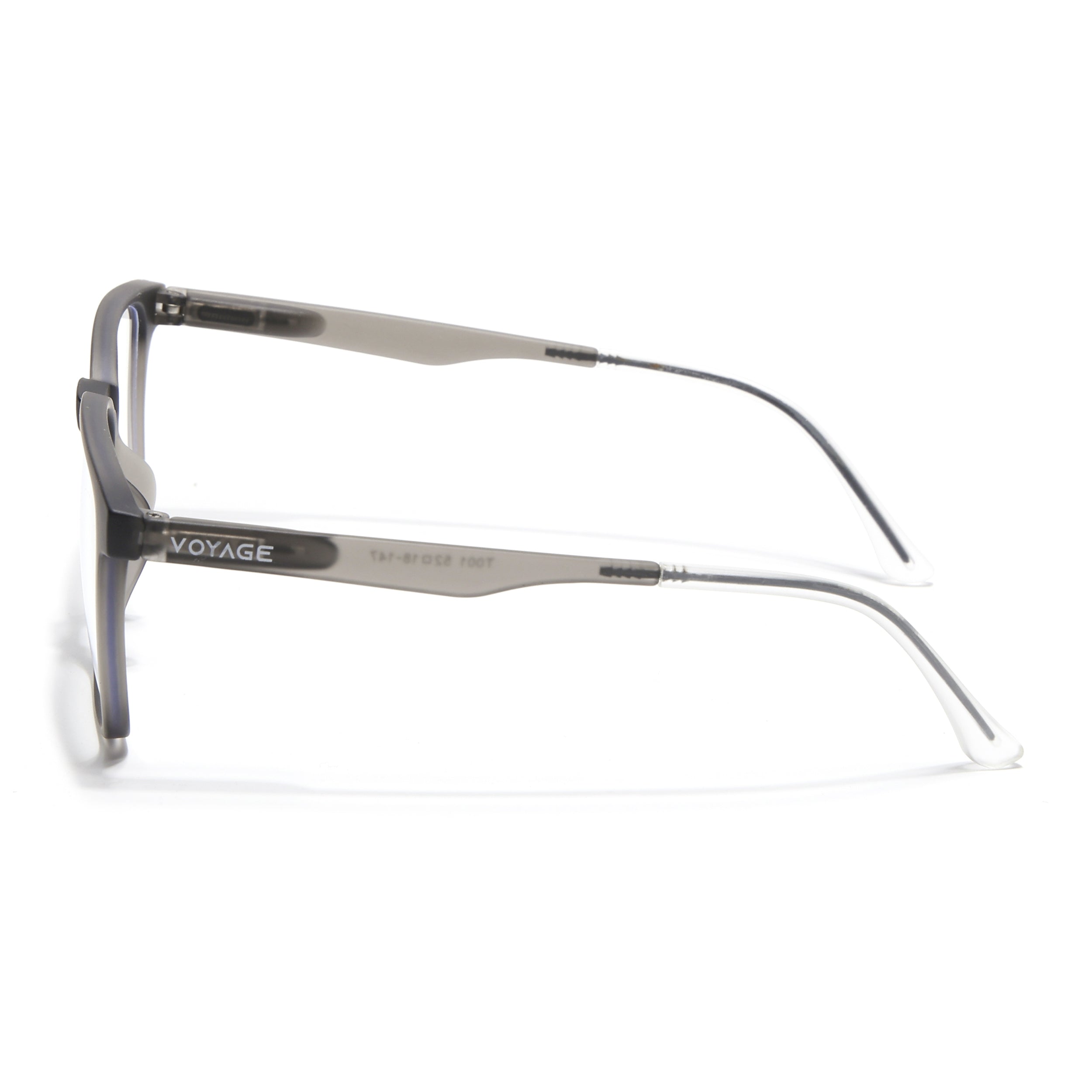 Voyage Air Grey Square Eyeglasses for Men & Women (T001FMG7173-C2)
