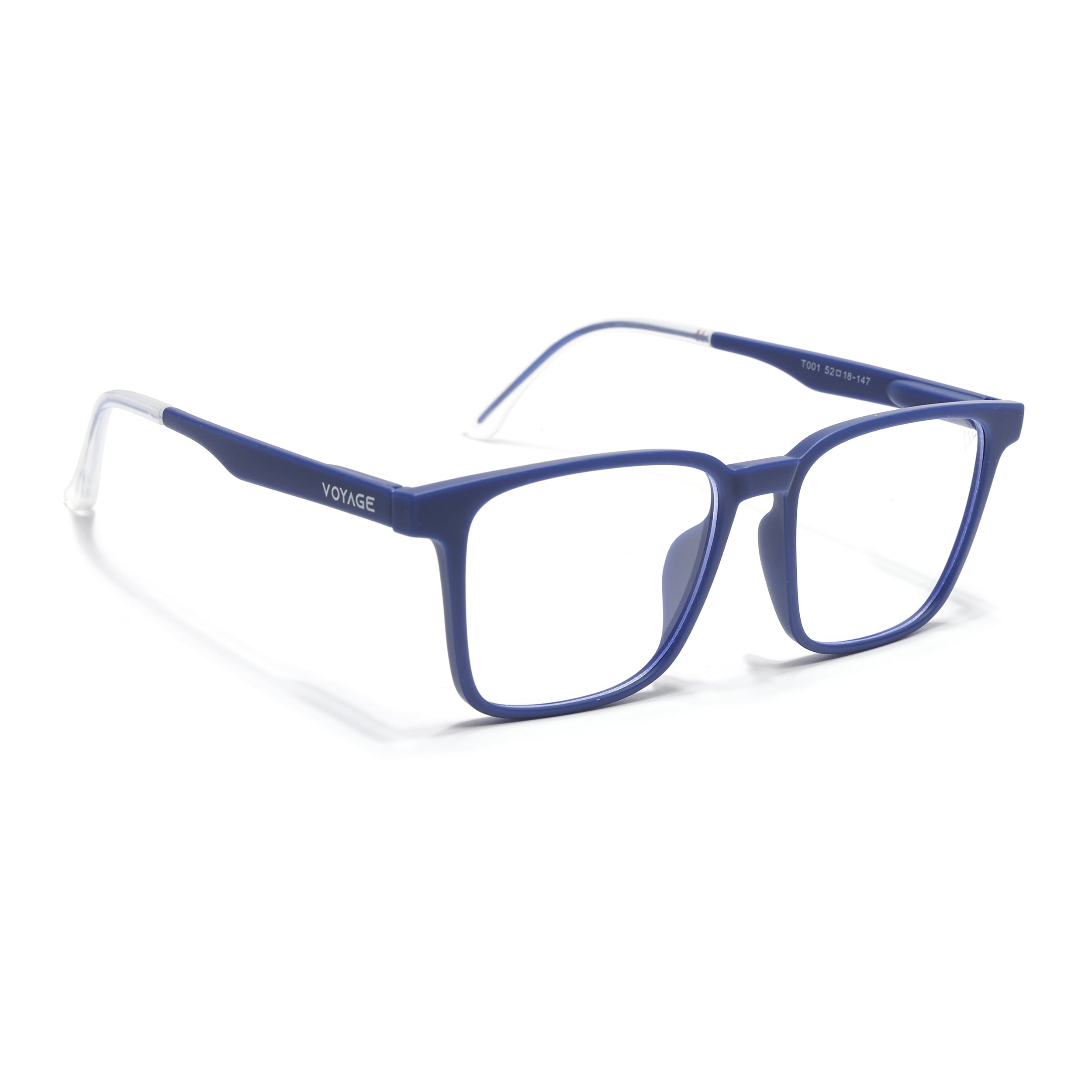 Voyage Air Blue Square Eyeglasses for Men & Women (T001FMG7174-C3)
