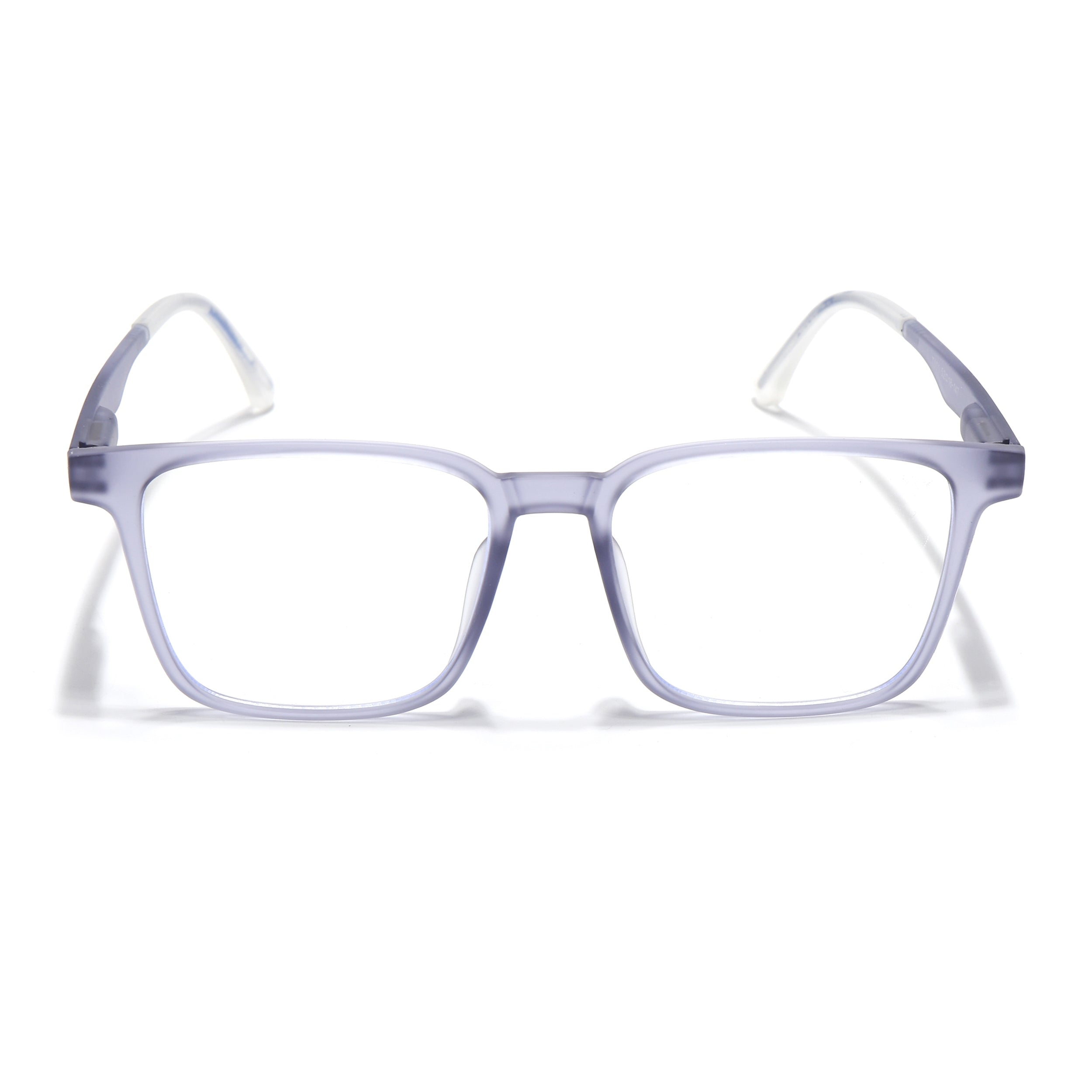 Voyage Air Light Grey Square Eyeglasses for Men & Women (T001FMG7175-C4)