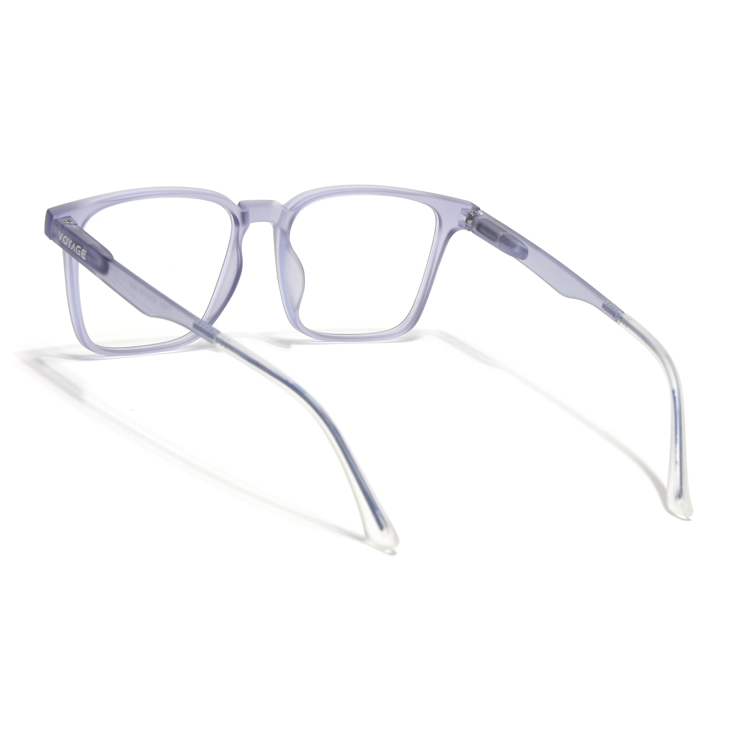 Voyage Air Light Grey Square Eyeglasses for Men & Women (T001FMG7175-C4)