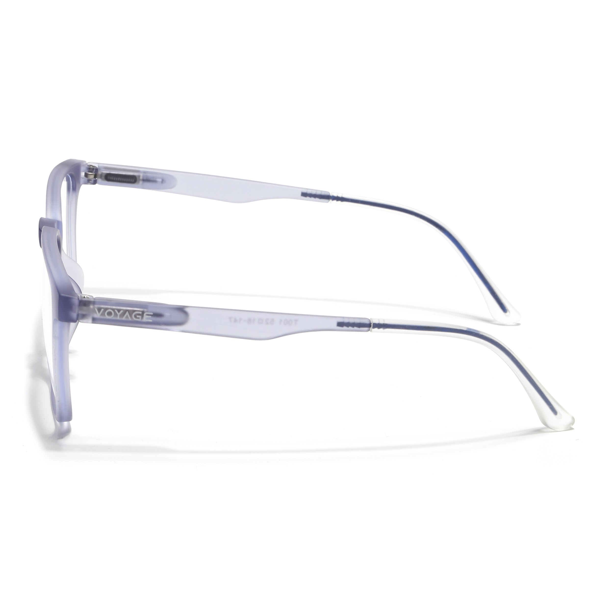 Voyage Air Light Grey Square Eyeglasses for Men & Women (T001FMG7175-C4)