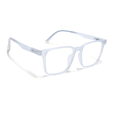 Voyage Air Matt Transparent Square Eyeglasses for Men & Women (T001FMG7176-C5)