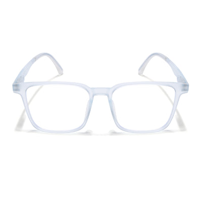 Voyage Air Matt Transparent Square Eyeglasses for Men & Women (T001FMG7176-C5)