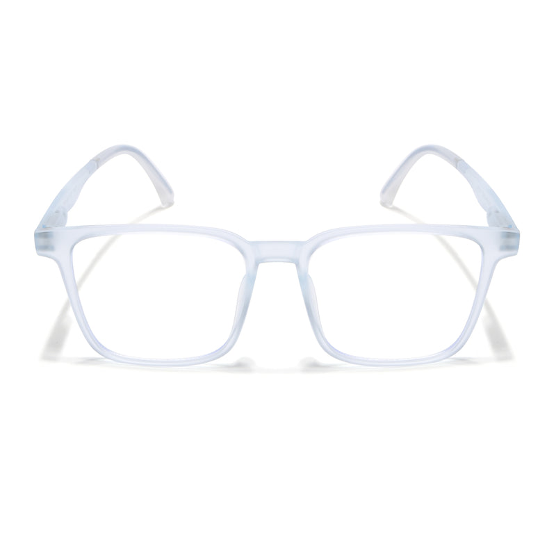 Voyage Air Matt Transparent Square Eyeglasses for Men & Women (T001FMG7176-C5)