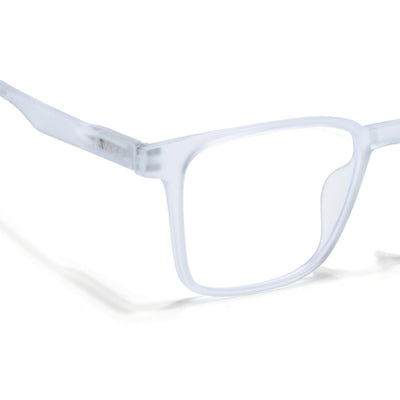 Voyage Air Matt Transparent Square Eyeglasses for Men & Women (T001FMG7176-C5)