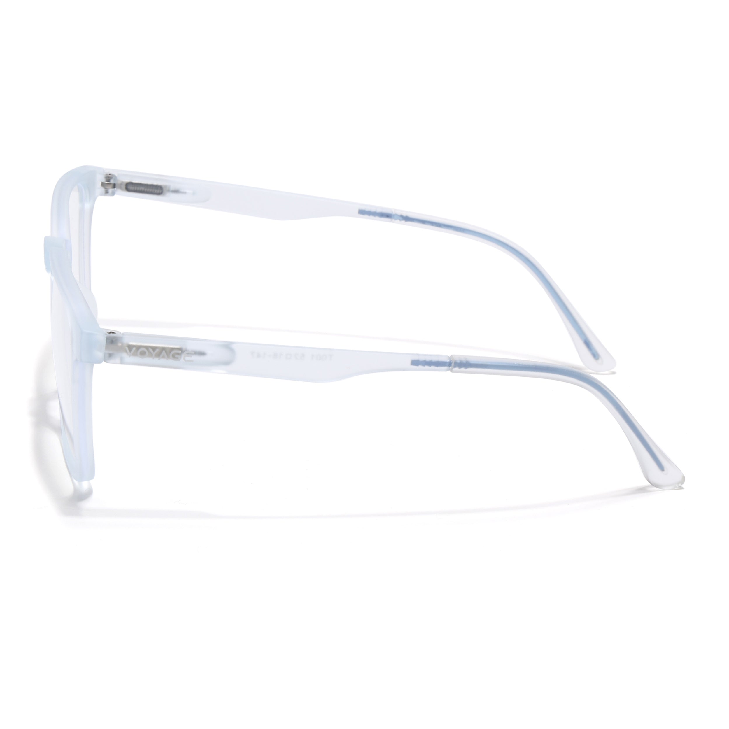 Voyage Air Matt Transparent Square Eyeglasses for Men & Women (T001FMG7176-C5)