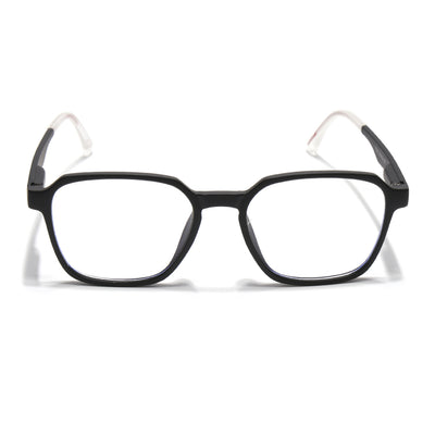 Voyage Air Black Square Eyeglasses for Men & Women (T002FMG7177-C1)