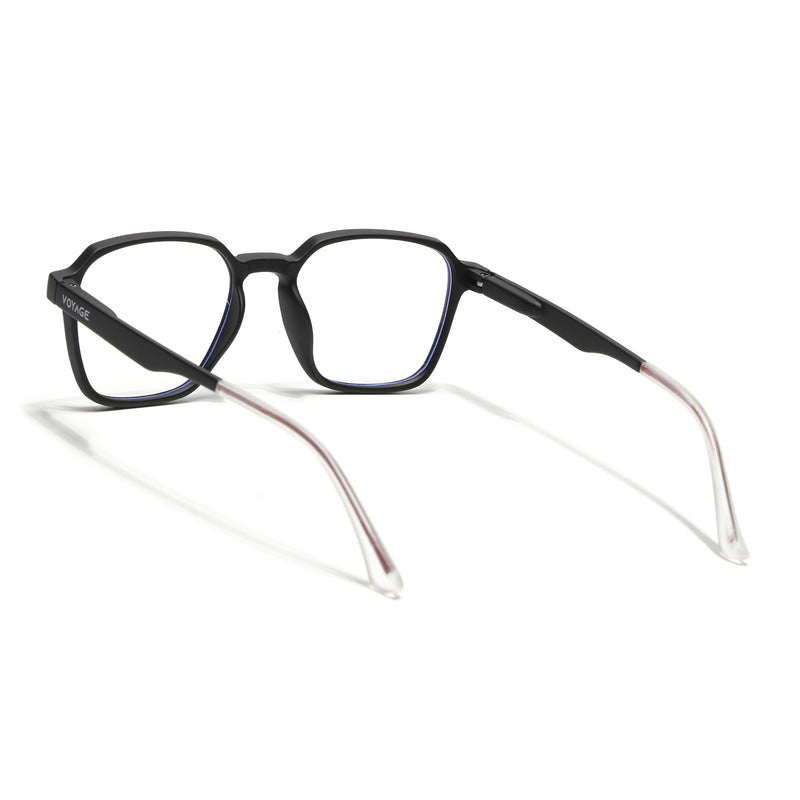 Voyage Air Black Square Eyeglasses for Men & Women (T002FMG7177-C1)