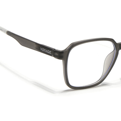 Voyage Air Grey Square Eyeglasses for Men & Women (T002FMG7178-C2)