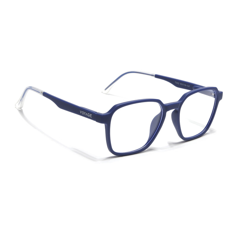 Voyage Air Blue Square Eyeglasses for Men & Women (T002FMG7179-C3)