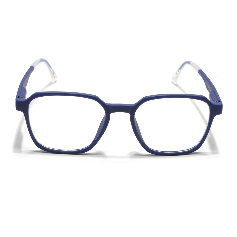 Voyage Air Blue Square Eyeglasses for Men & Women (T002FMG7179-C3)