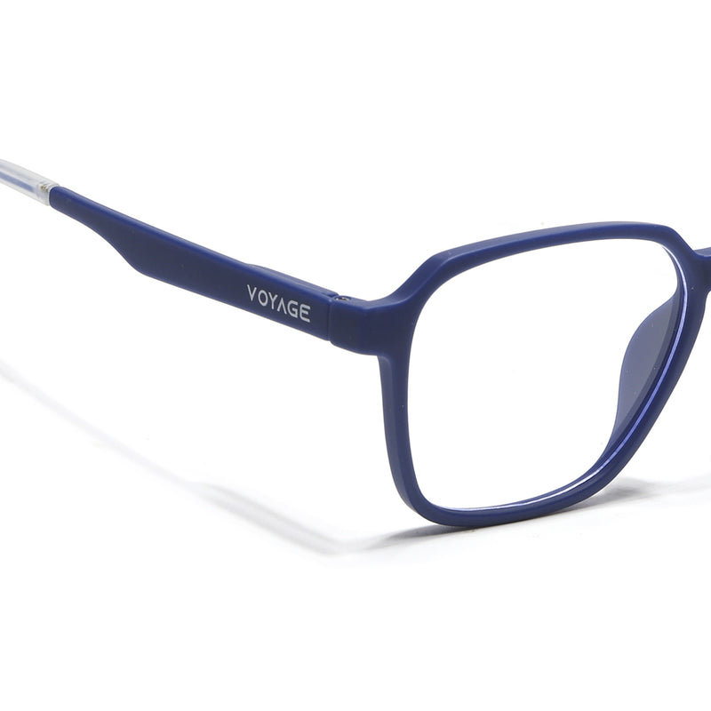 Voyage Air Blue Square Eyeglasses for Men & Women (T002FMG7179-C3)