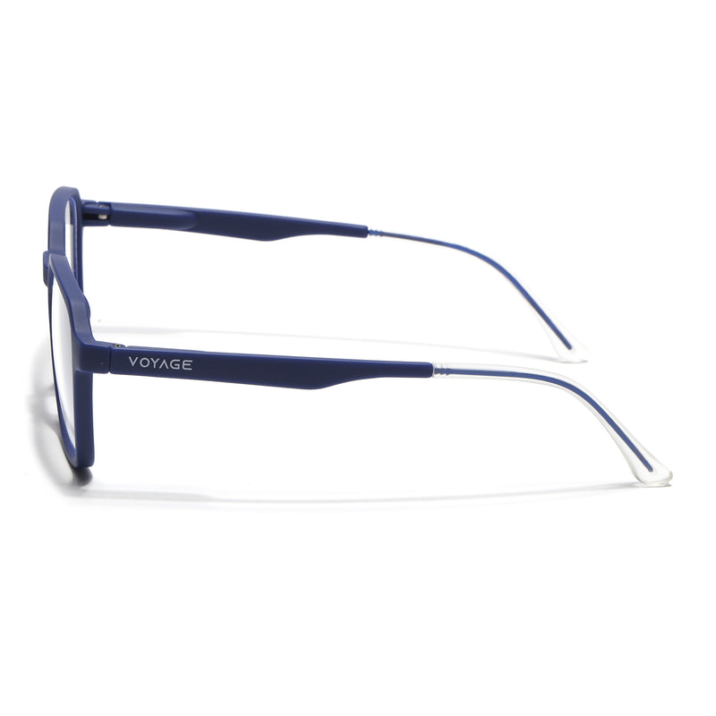 Voyage Air Blue Square Eyeglasses for Men & Women (T002FMG7179-C3)