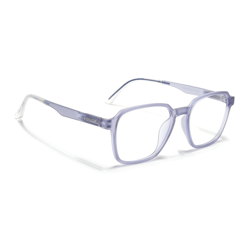 Voyage Air Light Grey Square Eyeglasses for Men & Women (T002FMG7180-C4)