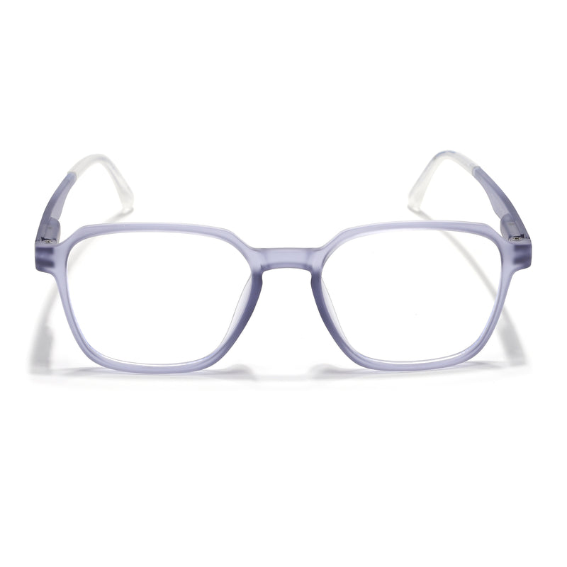 Voyage Air Light Grey Square Eyeglasses for Men & Women (T002FMG7180-C4)