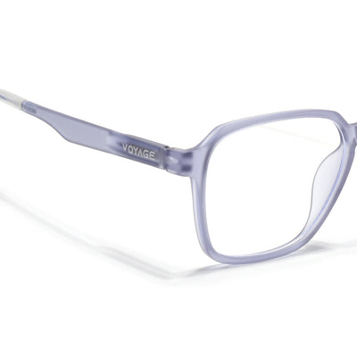 Voyage Air Light Grey Square Eyeglasses for Men & Women (T002FMG7180-C4)