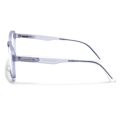 Voyage Air Light Grey Square Eyeglasses for Men & Women (T002FMG7180-C4)