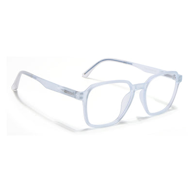 Voyage Air Matt Transparent Square Eyeglasses for Men & Women (T002FMG7181-C5)