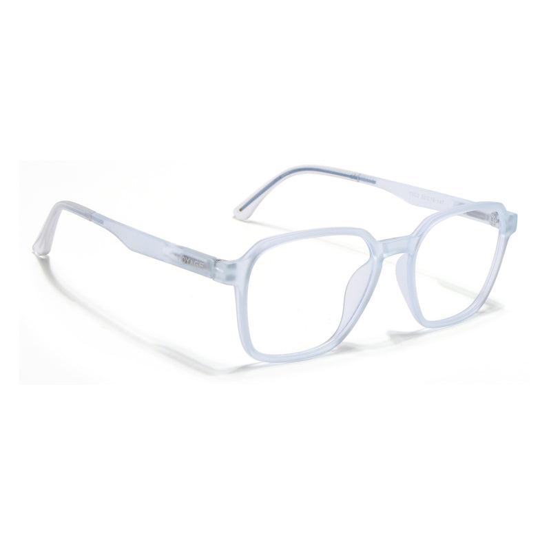 Voyage Air Matt Transparent Square Eyeglasses for Men & Women (T002FMG7181-C5)
