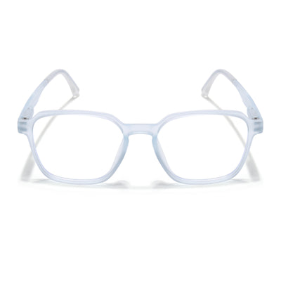Voyage Air Matt Transparent Square Eyeglasses for Men & Women (T002FMG7181-C5)