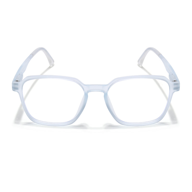 Voyage Air Matt Transparent Square Eyeglasses for Men & Women (T002FMG7181-C5)