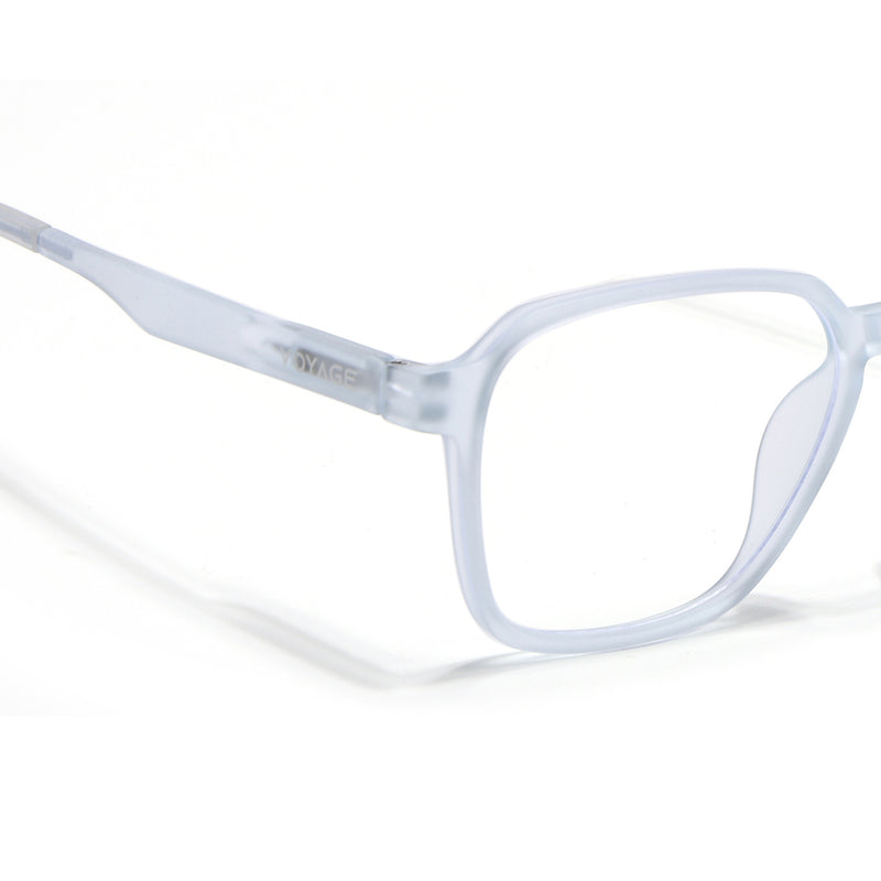 Voyage Air Matt Transparent Square Eyeglasses for Men & Women (T002FMG7181-C5)