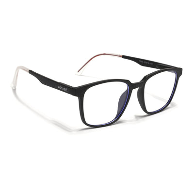 Voyage Air Black Square Eyeglasses for Men & Women (T003FMG7182-C1)