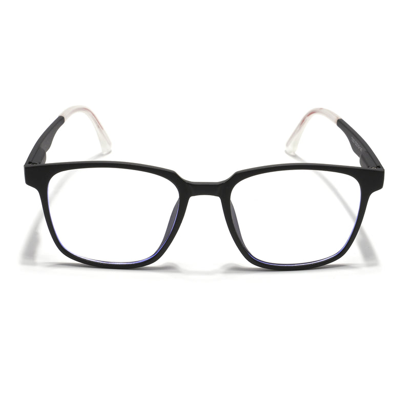 Voyage Air Black Square Eyeglasses for Men & Women (T003FMG7182-C1)