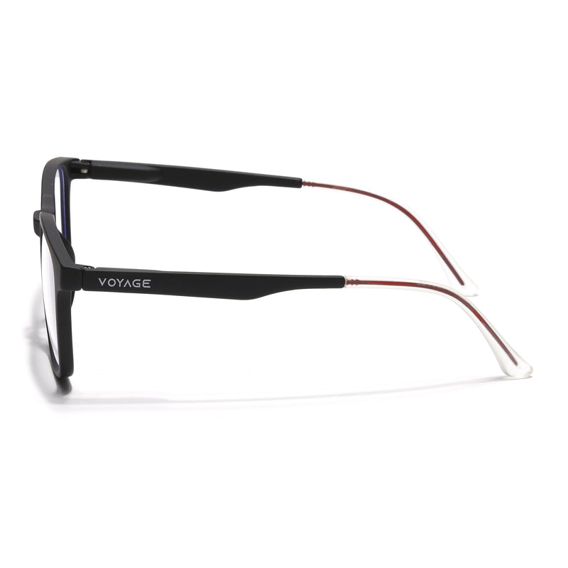 Voyage Air Black Square Eyeglasses for Men & Women (T003FMG7182-C1)