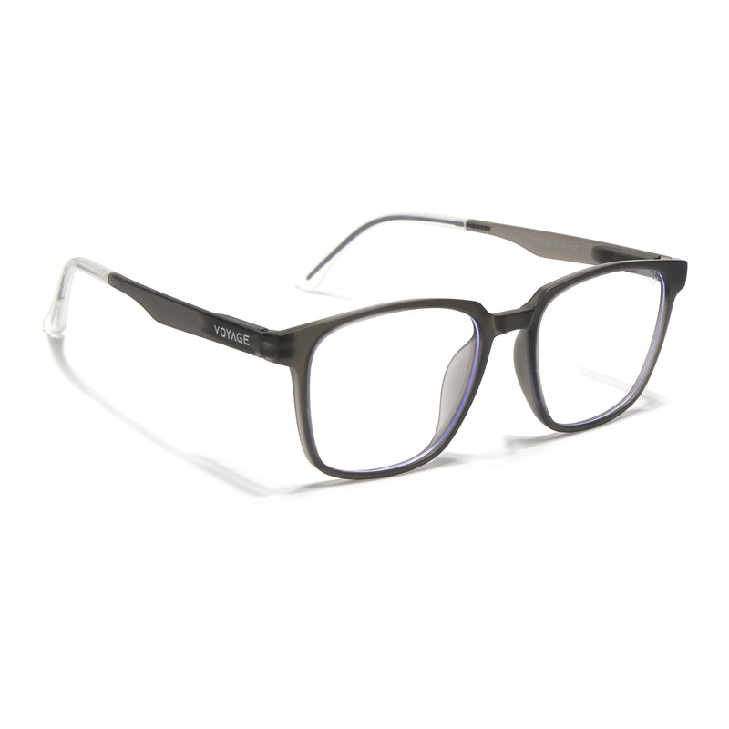 Voyage Air Grey Square Eyeglasses for Men & Women (T003FMG7183-C2)