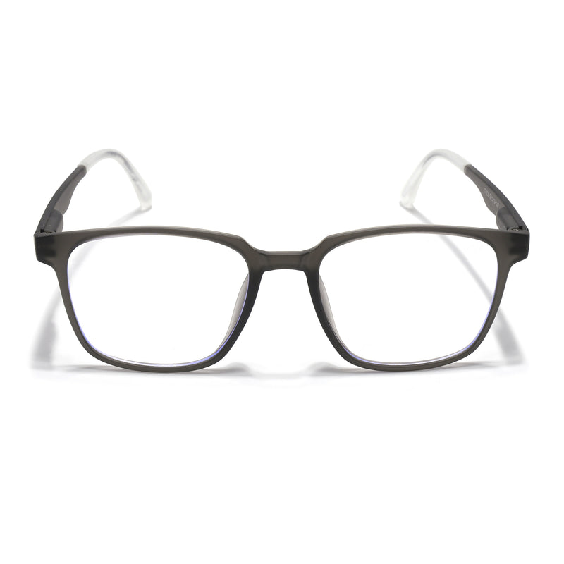 Voyage Air Grey Square Eyeglasses for Men & Women (T003FMG7183-C2)