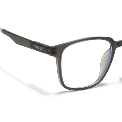 Voyage Air Grey Square Eyeglasses for Men & Women (T003FMG7183-C2)