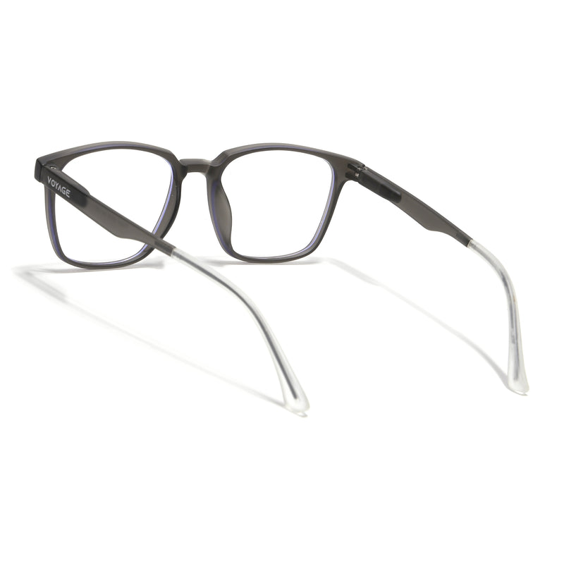 Voyage Air Grey Square Eyeglasses for Men & Women (T003FMG7183-C2)