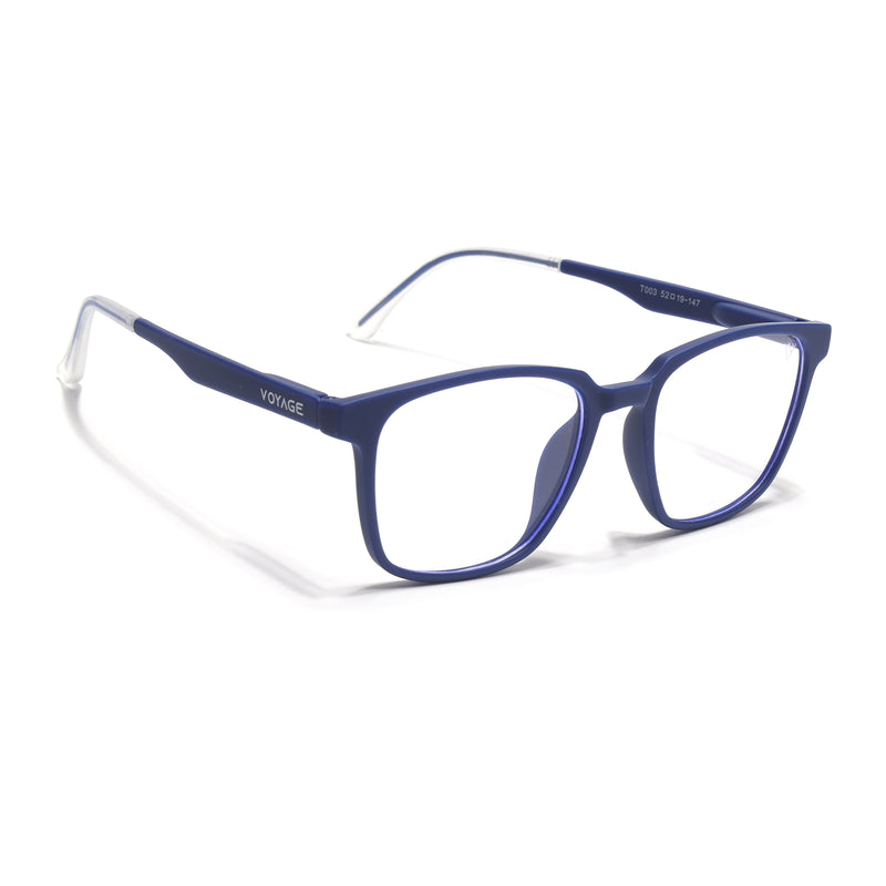 Voyage Air Blue Square Eyeglasses for Men & Women (T003FMG7184-C3)