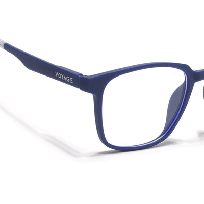 Voyage Air Blue Square Eyeglasses for Men & Women (T003FMG7184-C3)