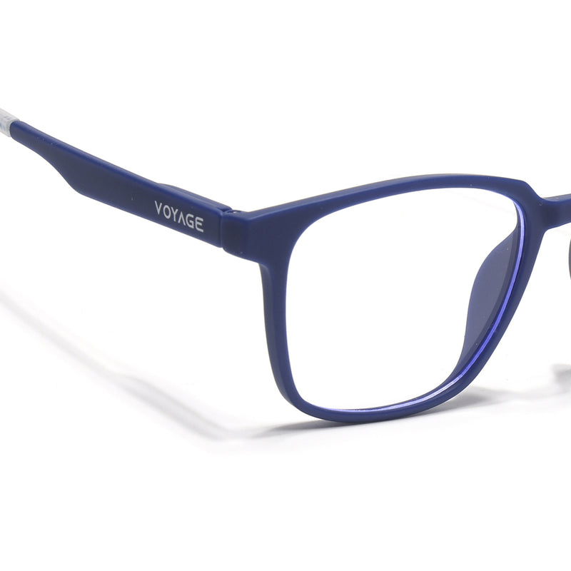 Voyage Air Blue Square Eyeglasses for Men & Women (T003FMG7184-C3)